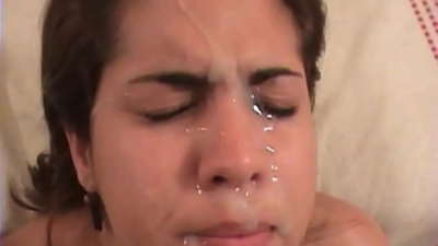 Schéin laténgesch Brunette huet rau Sex